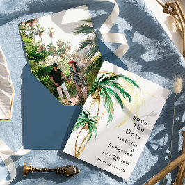 Reserva La Fecha Palm Tree Destination Wedding Photo Guardar La Fec