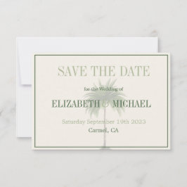Reserva La Fecha Palm Tree Elegant Modern Wedding Save the Date