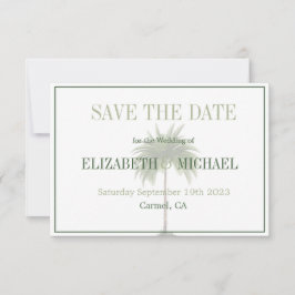 Reserva La Fecha Palm Tree Elegant Modern Wedding Save the Date