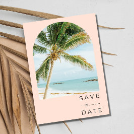 Reserva La Fecha Palm Tree Key Tropical West Beach Wedding