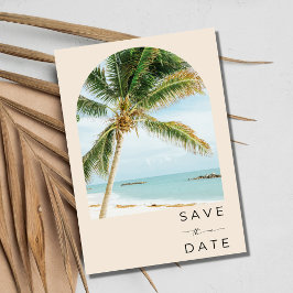 Reserva La Fecha Palm Tree Key Tropical West Beach Wedding