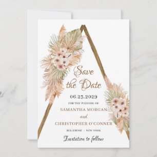 Reserva La Fecha Pampas Grass Dried Palm Arch Rubor Orchid