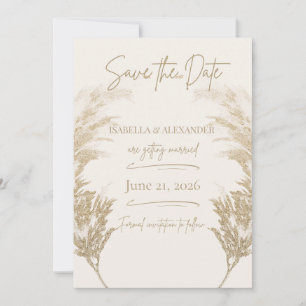 Reserva La Fecha Pampas Grass Save the Date