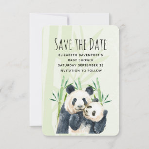 Reserva La Fecha Panda color agua rompe con mamá y bebé en Bambú
