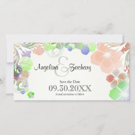 Reserva La Fecha Pansies Beige Y Multicolor Guardar La Fecha