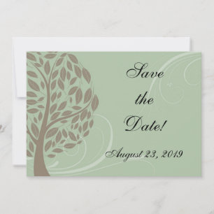 Reserva La Fecha Papel reciclado Green Eco Tree Photo Save the Date