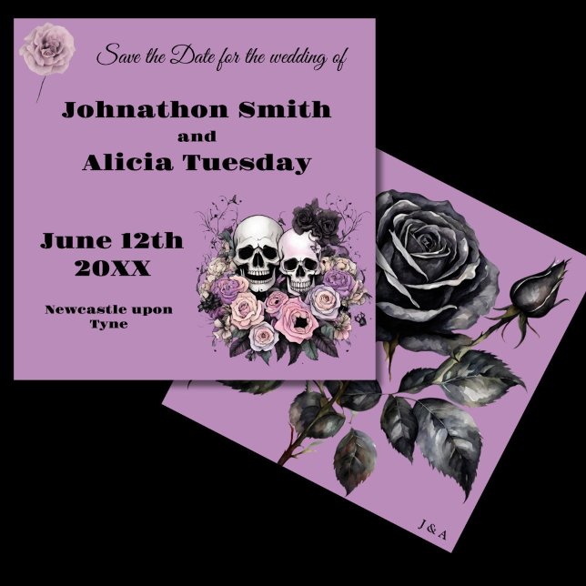 Reserva La Fecha Papelería de boda de estilo Pastel Goth Bruja (Subido por el creador)