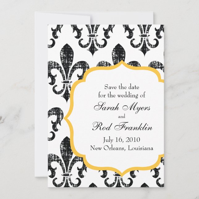Reserva la fecha para bodas | Nueva Orleans | Dora (Anverso)