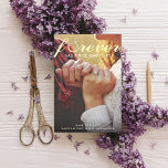 Reserva La Fecha ¡Para siempre tiene un bonito anillo! Foto de comp<br><div class="desc">Una tarjeta moderna para guardar la fecha o la invitación boda con las palabras "¡Para siempre tiene un bonito anillo!",  además de tu foto y detalles.</div>