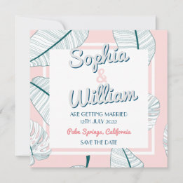 Reserva La Fecha Paraíso de Palm Springs Boda moderno