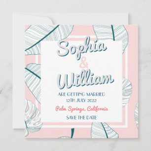 Reserva La Fecha Paraíso de Palm Springs Boda moderno