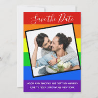 Pareja arcoíris Gay Pride Foto Negrita Personaliza