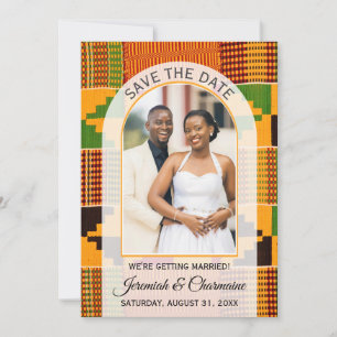 Reserva La Fecha Pareja ghanesa Kente ghanés BODA