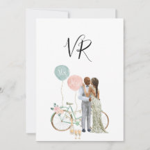 Pareja ilustrada afroamericana salva la fecha