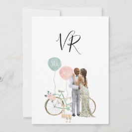 Reserva La Fecha Pareja Ilustrada Afroamericana Save The Date