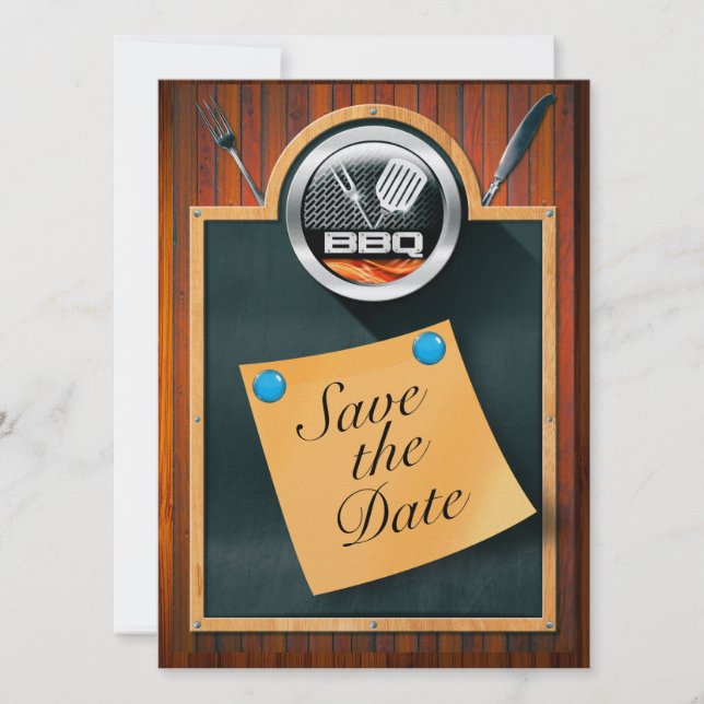 Reserva La Fecha Parrillada para guardar la fecha (Anverso)