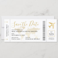 Pasada de abordaje de boda de destino Guardar la f