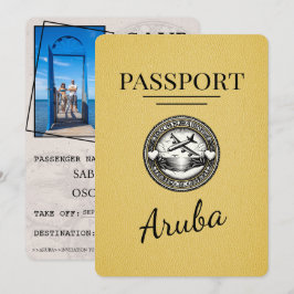 Reserva La Fecha Pasaporte amarillo de Aruba Salven la fecha
