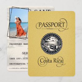 Reserva La Fecha Pasaporte amarillo de Costa Rica