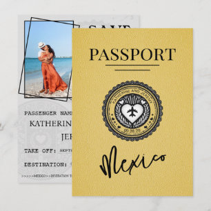 Reserva La Fecha Pasaporte amarillo de México Salven la fecha