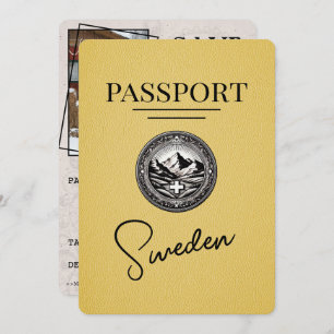Reserva La Fecha Pasaporte amarillo de Suecia Salven la fecha