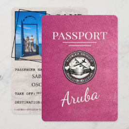 Reserva La Fecha Pasaporte Aruba Rosa Magenta Ahorra La Fecha