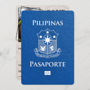 Reserva La Fecha Pasaporte azul real de Filipinas Salve la fecha