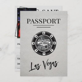 Reserva La Fecha Pasaporte blanco de Las Vegas Guardar la fecha