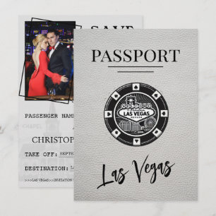 Reserva La Fecha Pasaporte blanco de Las Vegas Guardar la fecha