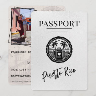 Reserva La Fecha Pasaporte blanco de Puerto Rico