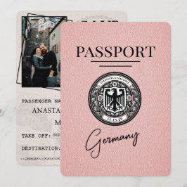 Reserva La Fecha Pasaporte de Alemania Rosada Guardar la fecha