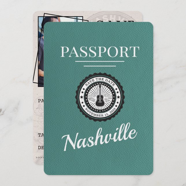 Reserva La Fecha Pasaporte de Aqua Nashville Guardar La Fecha (Anverso / Reverso)