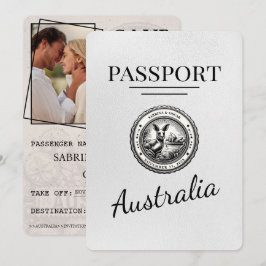 Reserva La Fecha Pasaporte de Australia Blanca Salve La Fecha