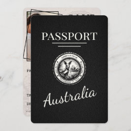 Reserva La Fecha Pasaporte de Australia Negra Salva La Fecha