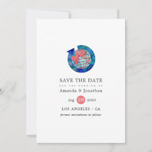 Reserva La Fecha Pasaporte de aventura de viaje foto de boda