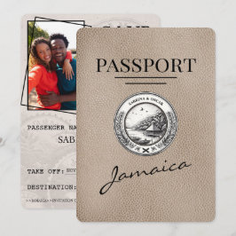 Reserva La Fecha Pasaporte de Beige Jamaica Salve La Fecha