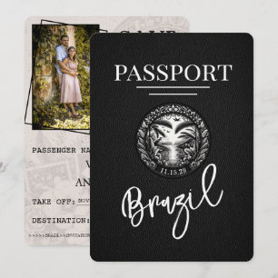 Reserva La Fecha Pasaporte de Brasil Negro Salve La Fecha