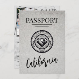 Reserva La Fecha Pasaporte de California Blanca Salve La Fecha