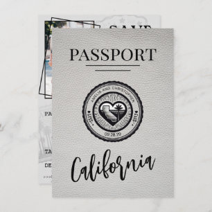 Reserva La Fecha Pasaporte de California Blanca Salve La Fecha