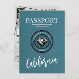 Reserva La Fecha Pasaporte de California Cian Salve La Fecha