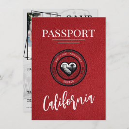 Reserva La Fecha Pasaporte de California Roja Salva La Fecha