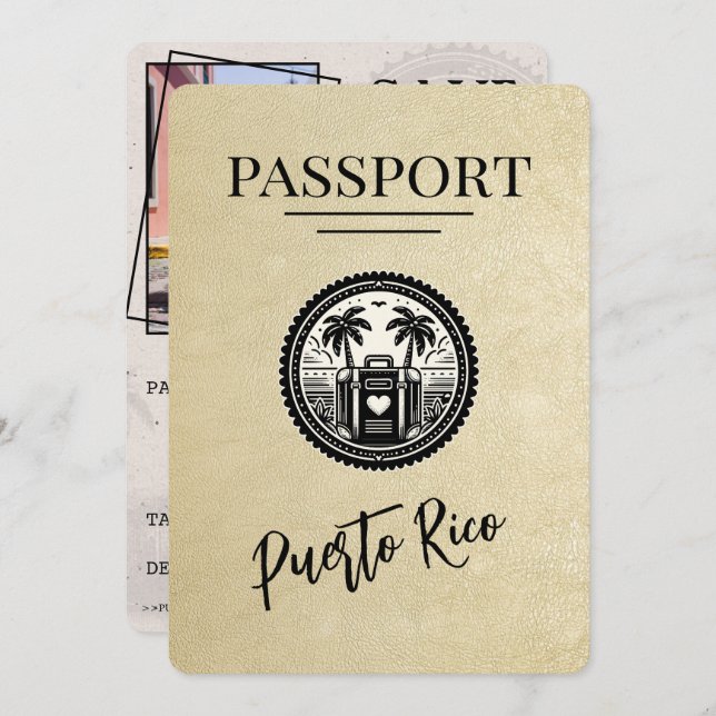 Reserva La Fecha Pasaporte de Champagne Puerto Rico (Anverso / Reverso)