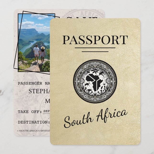 Reserva La Fecha Pasaporte de Champagne Sudáfrica (Anverso / Reverso)