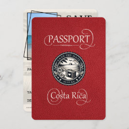 Reserva La Fecha Pasaporte de Costa Rica Rojo