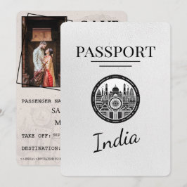 Reserva La Fecha Pasaporte de India Blanca Salve La Fecha