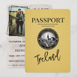 Reserva La Fecha Pasaporte de Irlanda Amarillo Salva la fecha