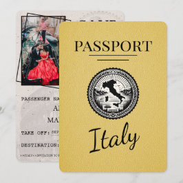 Reserva La Fecha Pasaporte de Italia amarillo