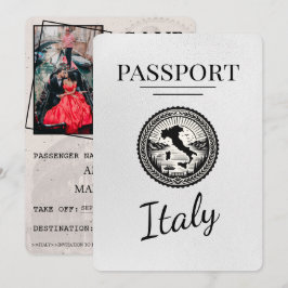 Reserva La Fecha Pasaporte de Italia blanca