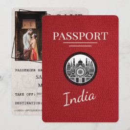 Reserva La Fecha Pasaporte de la India Roja salva la fecha