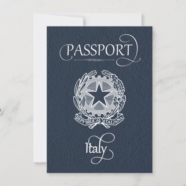 Reserva La Fecha Pasaporte de la Marina Azul Italia Salven la fecha (Anverso)